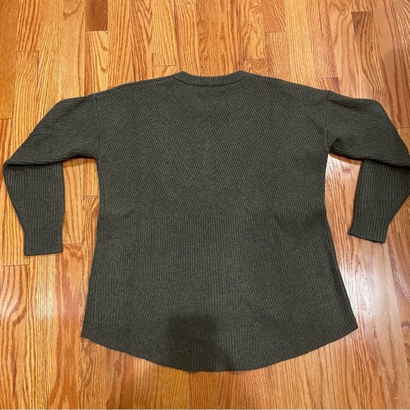 Madewell olive green crewneck textured sweater - Picture 2 of 4